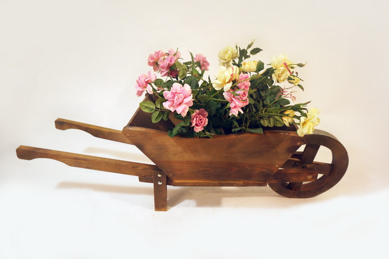 carretilla decorativa madera 37x31x115-52 1u